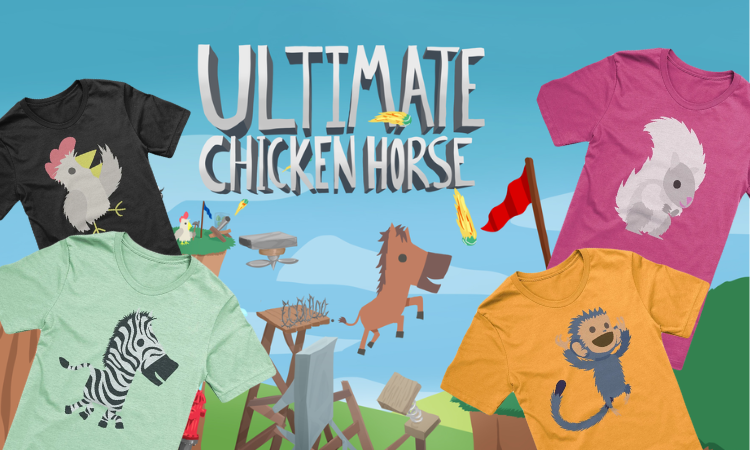 Miniaturka Gra Ultimate Chicken Horse wypuszcza swoje koszulki!